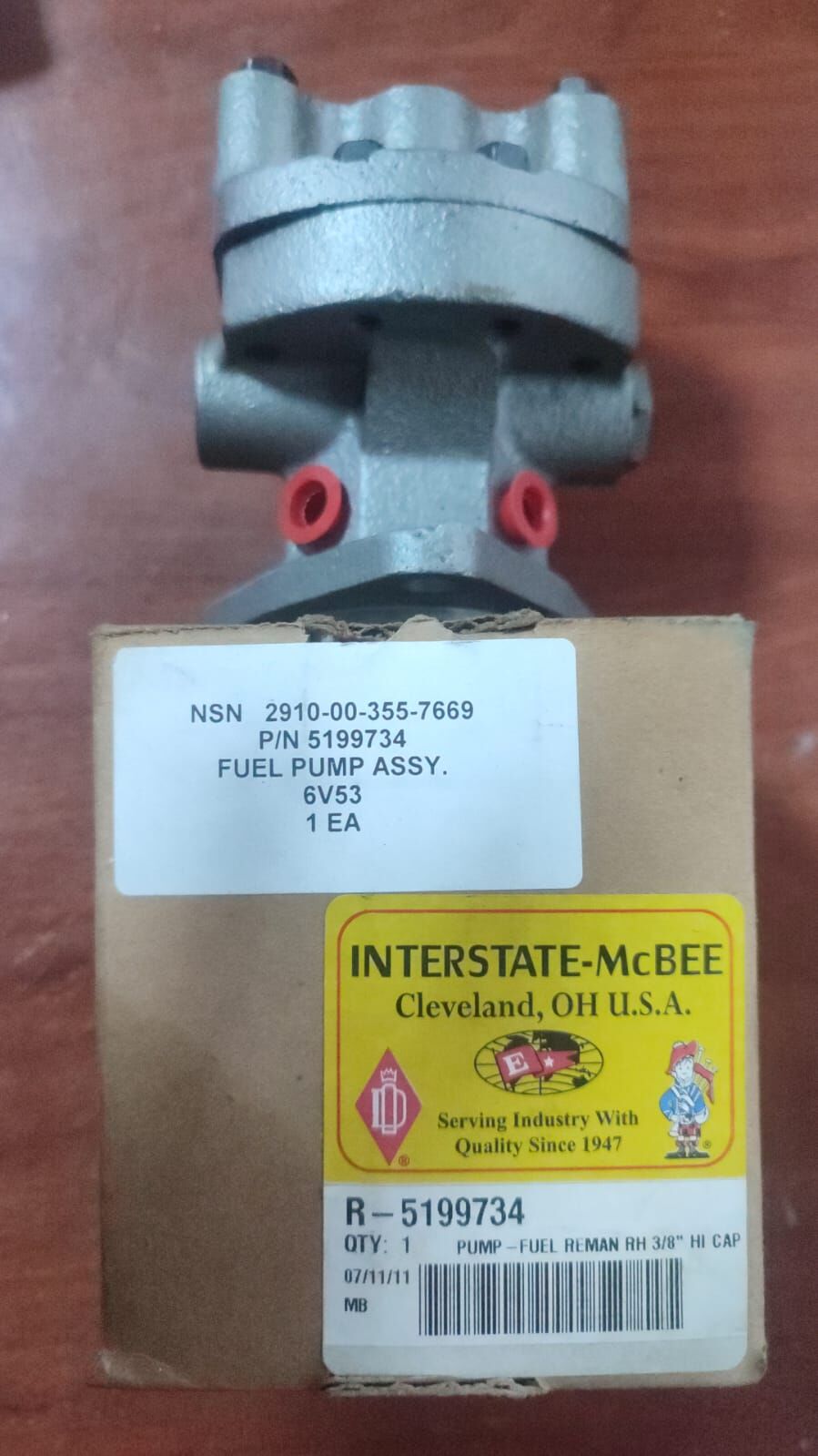 McBee 5199734   FUEL PUMP ASSY.    2910-00-355-7669