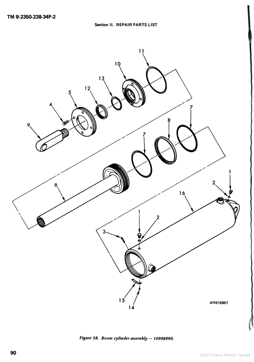 PARTS KIT,LINEAR ACTUATING CYL.