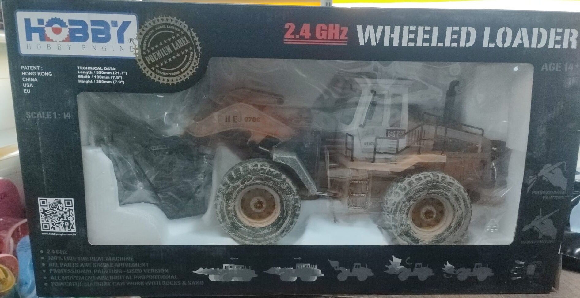 HOBBY ENGINE HE-0706 PREMIUM WHEELED LOADER 1/14 SCALE