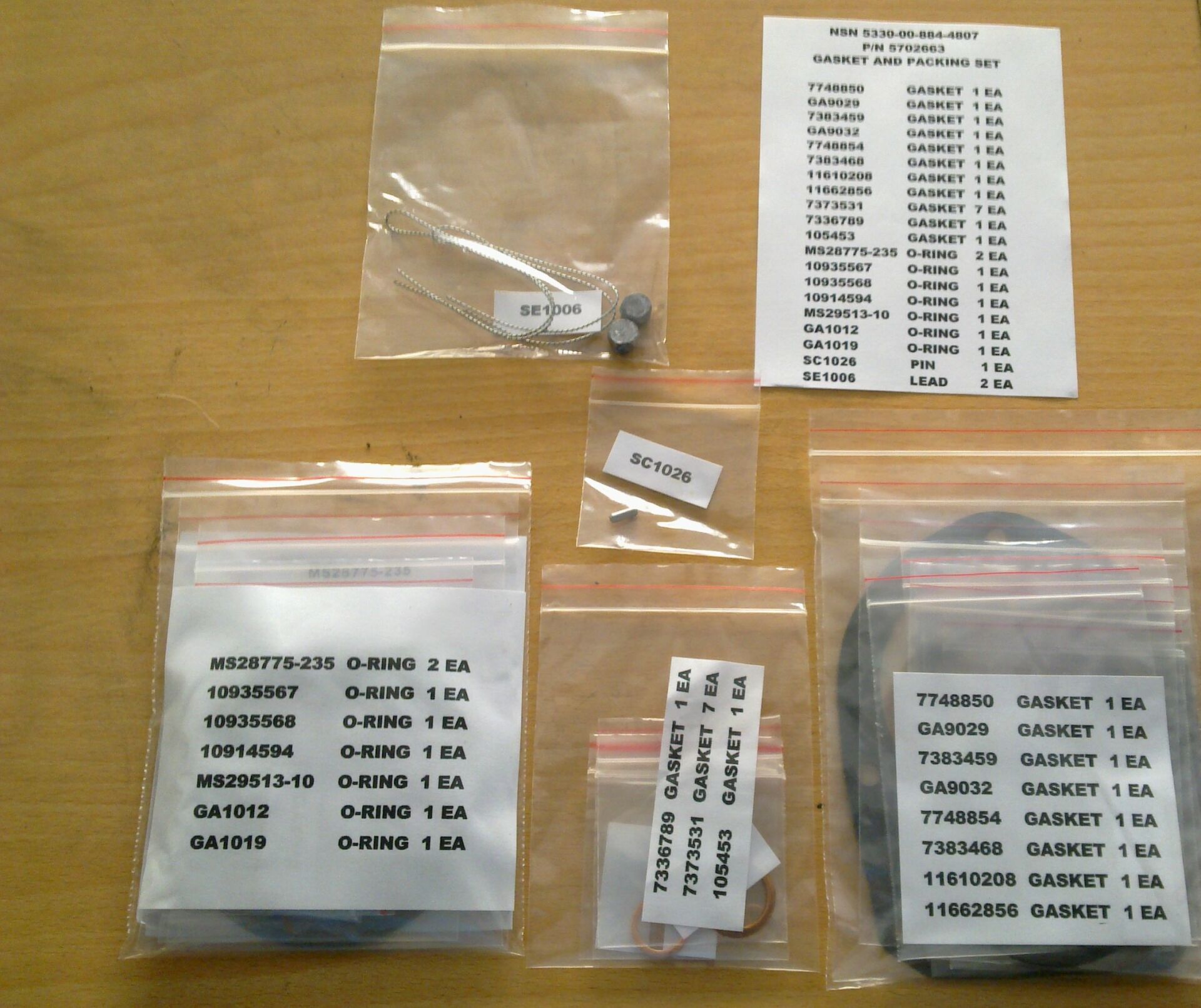 5702663 PUMP GASKET SET SAME DAY FREE SHIPPING BY FEDEX EXPRESS-2 DAY!