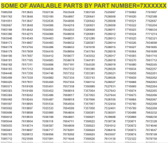 PART NUMBERS = 7XXXXXX