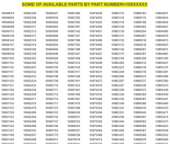 PART NUMBERS= 108XXXXX