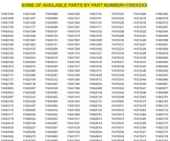 PART NUMBERS= 116XXXXX