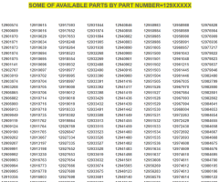 PART NUMBERS= 129XXXXX