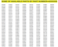 PART NUMBERS = 4XXXXXX